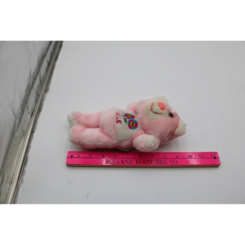 Commonwealth TL Toys Plush Lot Pink White Smile Bear Lion Vintage 90s